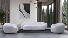 Lounge Sofa & Chair in Off White
