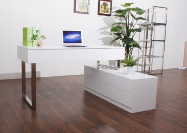 KD12 Modern Office Desk in Matte White