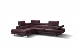 A761 Italian Leather Sectional in Maroon