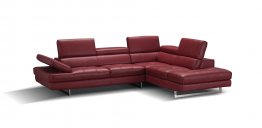 A761 Italian Leather Sectional in Red