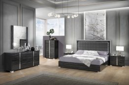 Alice Bedroom Collection in Gloss Grey
