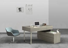 434 KD12 Modern Office Desk in Matte Grey