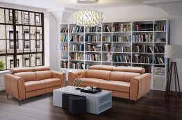 2799 NEW Sofa + Love Seat Lorenzo Caramel