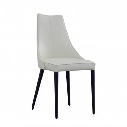 Milano Leather Dining Chair in White