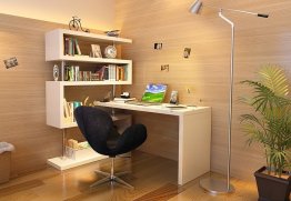 295 KD002 Modern Office Desk in Matte White
