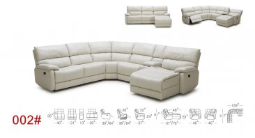 002 Motion Leather Sectional
