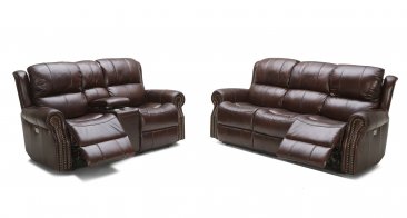 057 Motion Leather Sofa, Love, and Chair