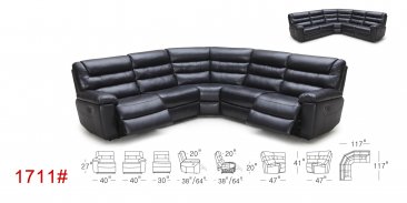 1711 Motion Leather Sectional