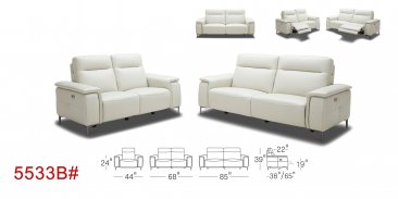5533B-01 Motion Leather Sofa, Love, and Chair
