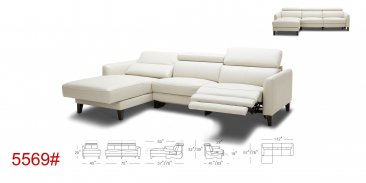 5569 Motion Leather Sectional