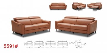 5591-01 Motion Leather 78'' Sofa, 72" Sofa, Love, and Chair