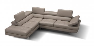 A761 Italian Leather Sectional in Peanut