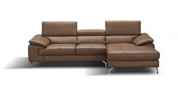 A973b Premium Leather Sectional in Caramel