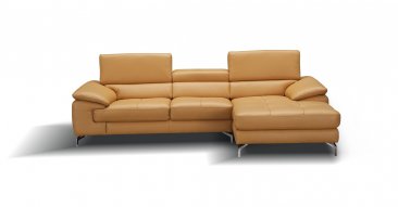 A973b Premium Leather Sectional in Freesia