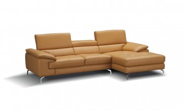 A973b Premium Leather Sectional in Freesia