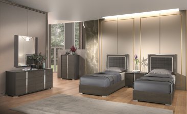 Alice Bedroom Collection in Matte Grey
