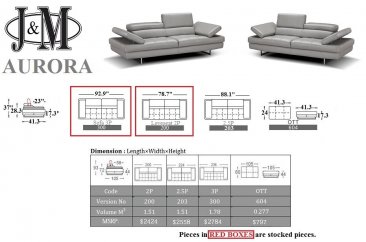 Aurora Premium Leather Sofa Set