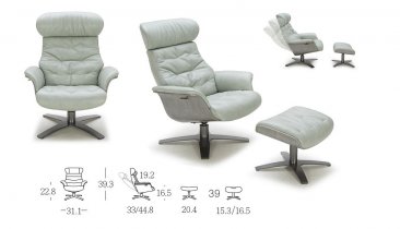 The Karma Lounge Chair in Mint Green