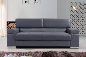 Soho Leather Sofa in Grey