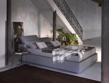 Tower Storage Bed In Grey Eco Leather