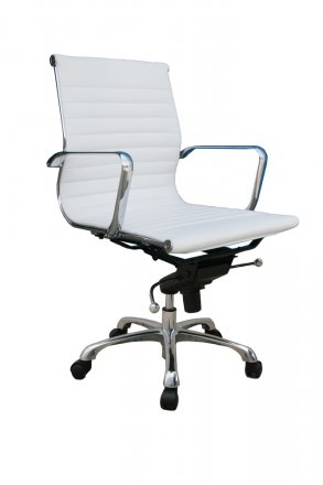 Comfy Low Back Office Chair In White