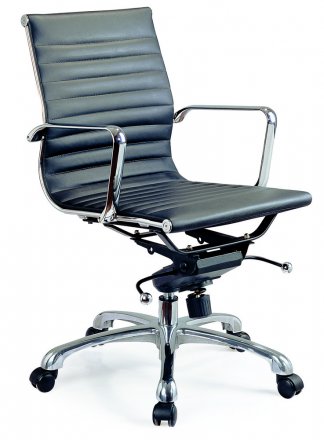 Comfy Low Back Office Chair In Brown