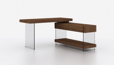 Elm Modern Desk in Walnut