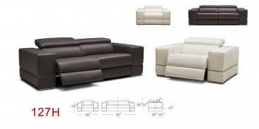 127H Motion Leather Sofa and Chair