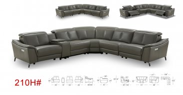 210H Motion Leather Sectional