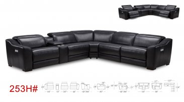 253H Motion Leather Sectional