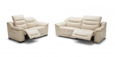 R079 Motion Leather Sofa, Love, and Chair