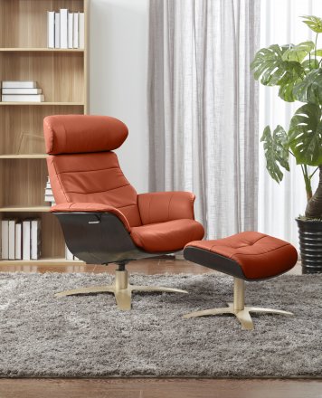 The Karma Lounge Chair in Pumpkin