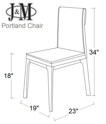 Portland Modern Dining Chair in Grey