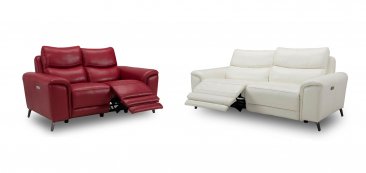 R105 Motion Leather Sofa, Love, and Chair