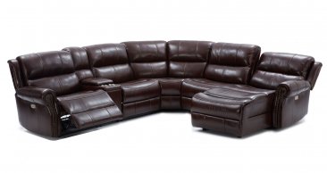 S057 Motion Leather Sectional
