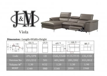 Viola Premium Leather Sectional