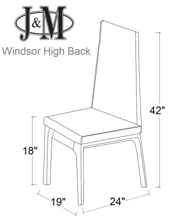 Windsor High Back Modern Dining Chair