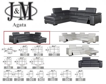 Agata Premium Leather Sectional