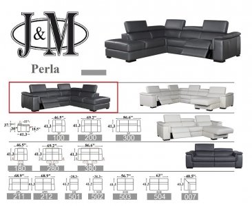 Perla Premium Leather Sectional