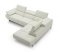 The Annalaise Recliner Leather Sectional in Snow White