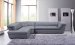 397 Italian Leather Sectional in Grey