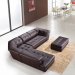 397 Italian Leather Sectional Expresso Color