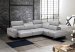 Davenport Leather Sectional in Light Grey