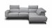 Davenport Leather Sectional in Light Grey