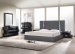 Matissee Bed in Charcoal with Milan Black Case Goods
