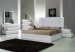 Matissee Bed in Silver Grey with Milan White Case Goods